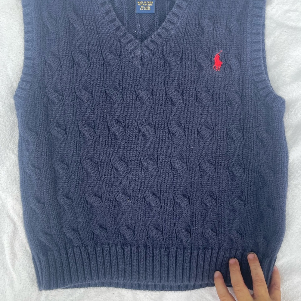 Polo by Ralph Lauren Navy Blue Knit Sweater Vest Toddler 24M